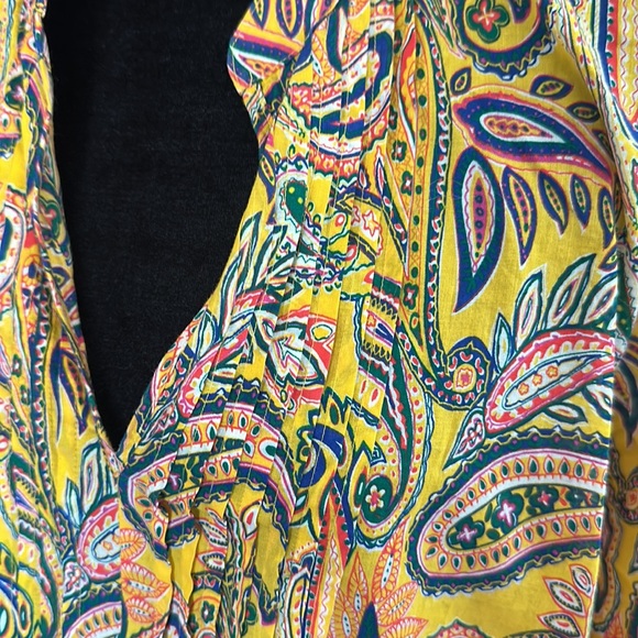 EUC Lauren by Ralph Lauren Paisley Print Top sz 1X - Picture 4 of 6